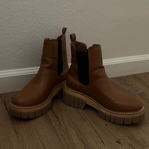 Steve Madden Brown Chunky Ankle Boots
